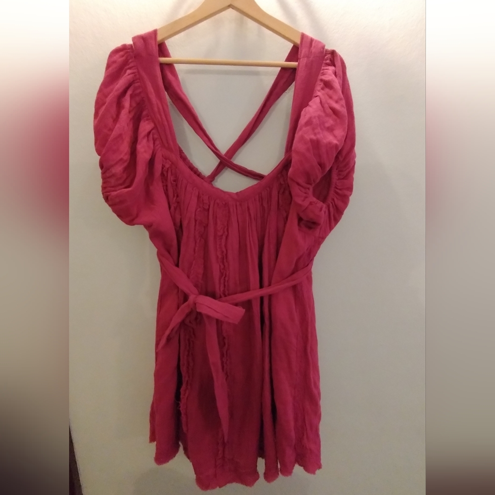 Free People Tie Dress | Pink | Size M